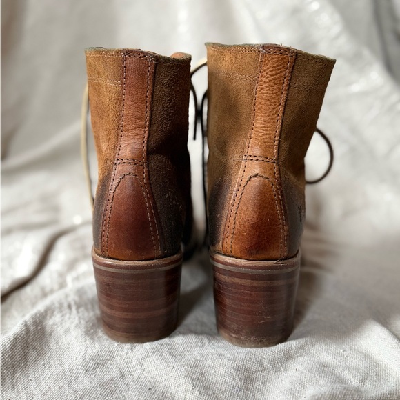 Frye Sabrina Lace Up Leather Boots - Picture 5 of 7